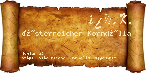 Österreicher Kornélia névjegykártya