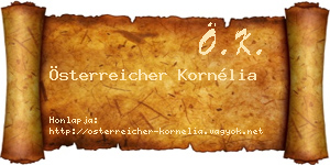 Österreicher Kornélia névjegykártya